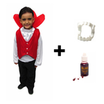 Fantasia Drácula Vampiro Halloween Infantil Traje Luxuoso Para Meninos