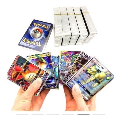 Kit 100 Cartas Pokemon: 80 Cartinhas Gx + 20 Gx Aliados