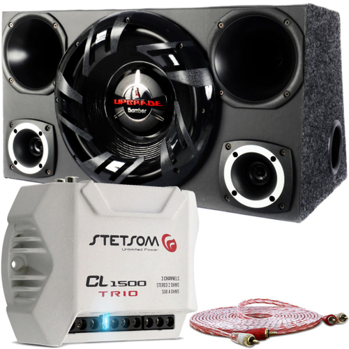 Caixa Trio Residencial Bob Ativa 440W Shutt Beats 12 + MP3 Bluetooth Bivolt  Módulo Varias Cores no Shoptime