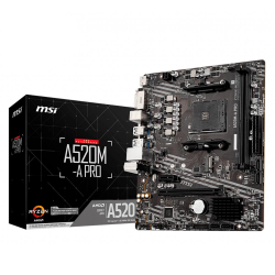Placa Mae A520M-A Pro Msi amd AM4 mATX DDR4 Menor preço em Placa Mae A520M-A Pro Msi amd AM4 mATX DDR4