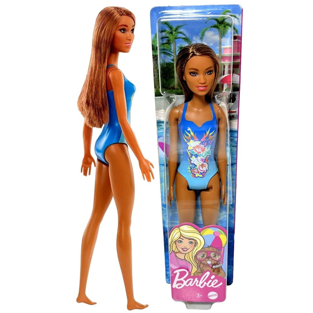 Boneca Barbie Morena Dia de Surf c/ Pet e Acessórios de Praia - Mattel