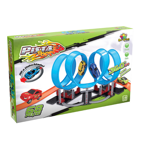 Pista Carrinho com Looping 360 tipo hot - popmov componentes moveis  escritorio cadeiras perfis madeiras