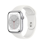 Apple Watch S8 45mm Gps Caixa Prateada De Aluminio Pulseira Esportiva Branca