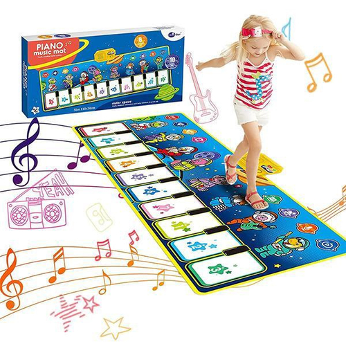 Brinquedo Pianinho Musical Educativo Piano Infantil com Som Luzes e Alça  para Segurar Azul em Promoção na Americanas