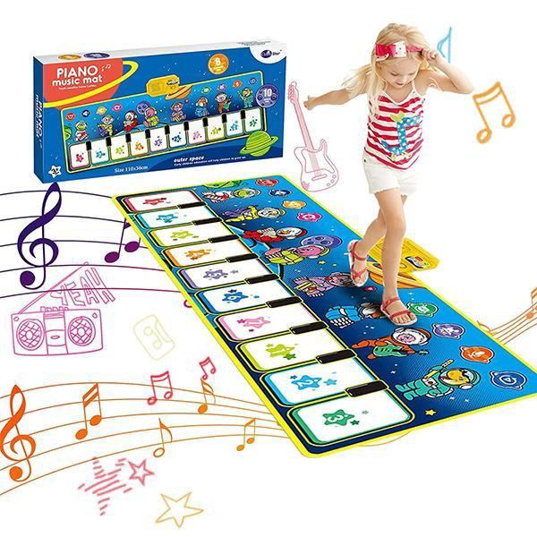 2 Pcs piano musical do bebê | jogo musical macio,dança com 8 sons  instrumentos diferentes, cobertor teclado chão música para crianças (1 a 3  anos)