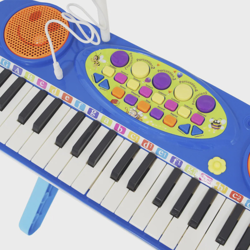 Teclado Piano Infantil Musical Rock Star 37 Teclas com Microfone e Banqueta  Rosa Importway Bw151rs - BEST