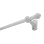 Kit Varão Bella Arte Slim 28mm para Cortina 2,5m com 3 Suportes Branco Fosco
