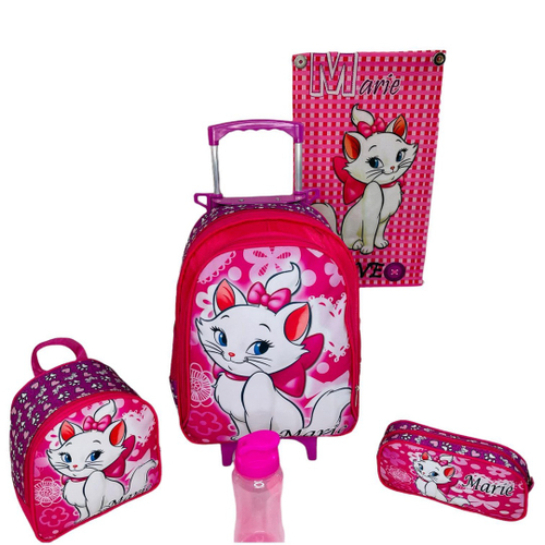 Mochila escolar infantil gata marie luxo, extra