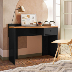 Escrivaninha Para Quarto Com 1 Gaveta Easy Preta Menor preço em Escrivaninha Para Quarto Com 1 Gaveta Easy Preta
