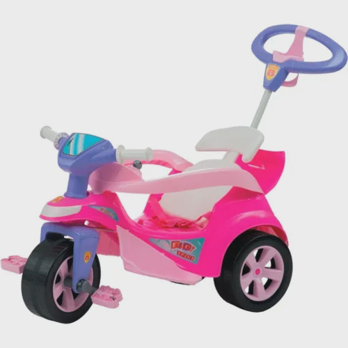 Triciclo infantil grande c/ empurrador 1-3 anos bandeirante velobaby no  Shoptime