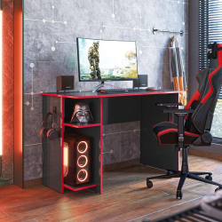 Mesa Gamer E Escritório Monster Preto Fosco/ Vermelho Qmovi é boa?