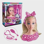 Gerioie Cabeça de penteado, maquiagem de cabeleireiro, busto de princesa,  conjunto de vestidos de boneca, cabeça de treinamento de princesa, caixa de  presente infantil para meninas (MY319-6)