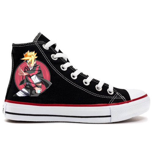 Tênis Feminino e Masculino Boruto Anime Desenho Japonês Modelo Botinha  Casual Estampado