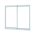 Janela alumínio branca 2F 0,80 x0,80 com vidro liso incolor