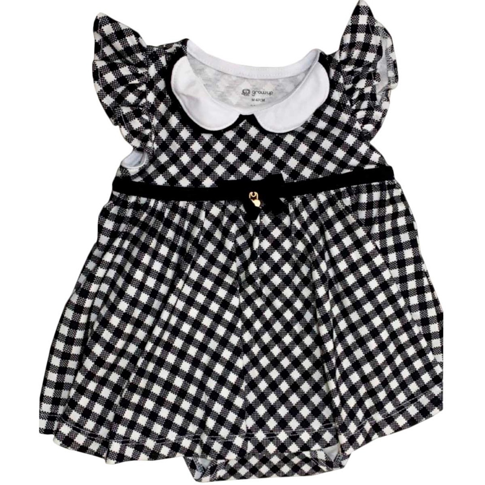 Vestido Xadrez Preto e Branco - Gabi - Maison Baby