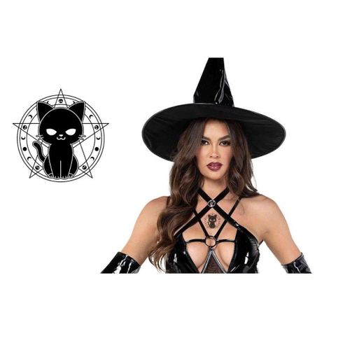 Fantasia de Halloween Adulto Feminino Bruxa Tule com Corrente no Shoptime