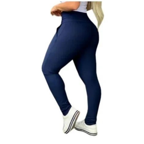 Calça legging montaria cintura alta em hot sale gorgurão canelado