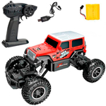 Carro Carrinho Controle Remoto 4x4 Grande Elétrico Recarregavel Diversas  Cores 1:18 Rock Crawler Acelera Terra Pedras