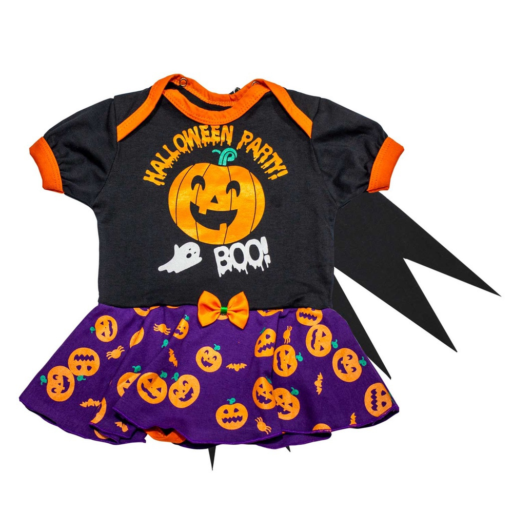 F326/F327 - Fantasia Body e Saia Halloween Infantil 100% Poliéster