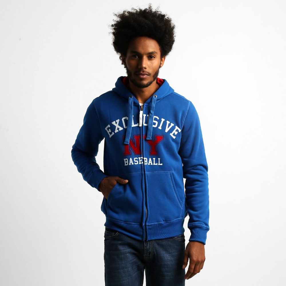 royal blue zip up moletom com capuz mens