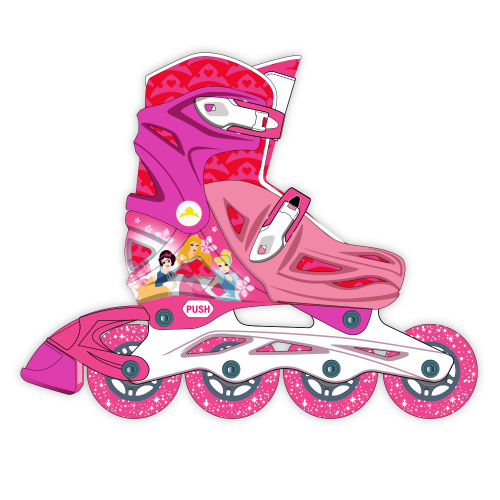 Patins Roller Skate 4 Rodas Rosa Brilhante Com Glitter Ajustáveis Fenix na  Americanas Empresas