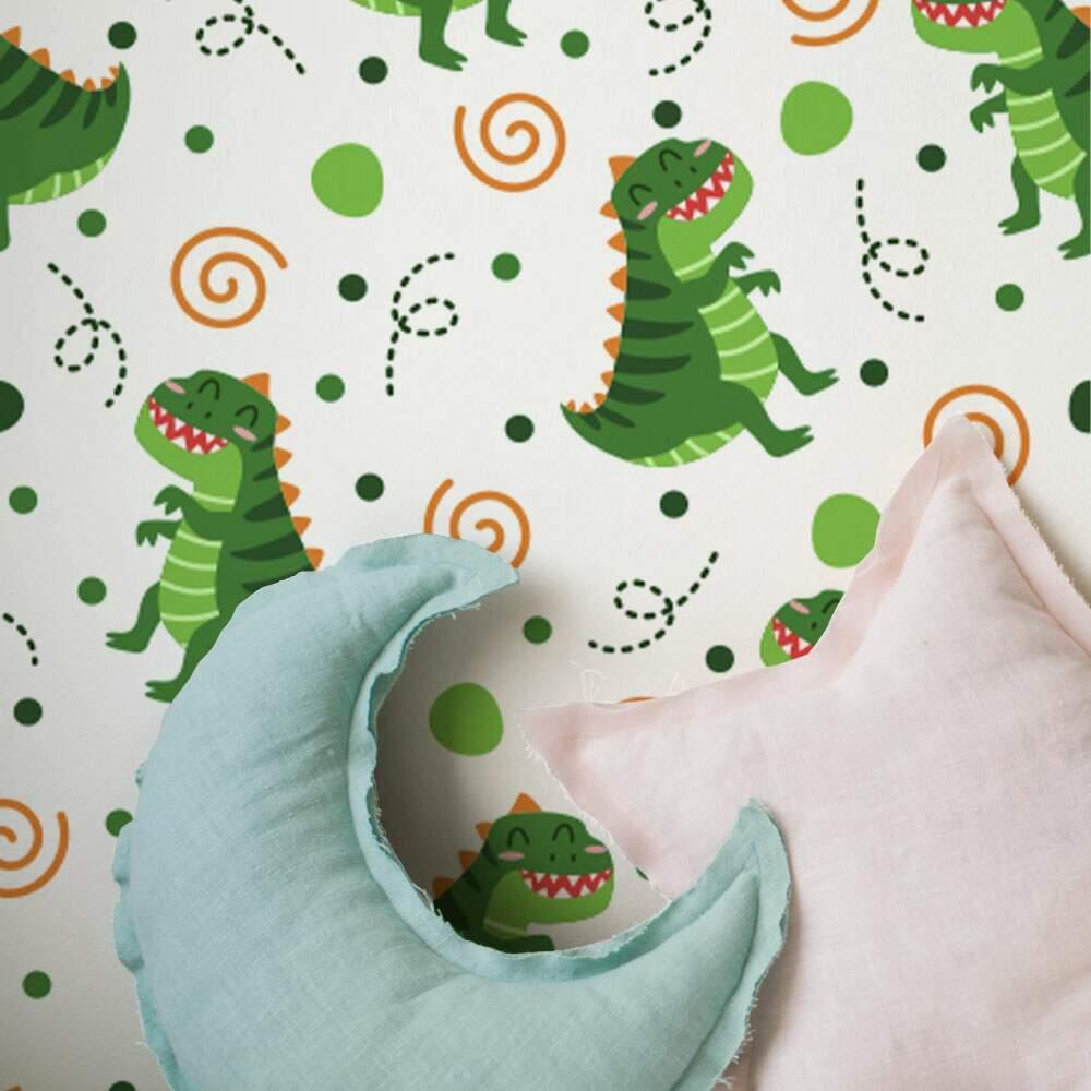 Papel De Parede Infantil Dinossauros Desenho T-Rex-60X300Cm na Americanas  Empresas