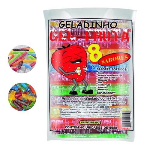 Saquinho Geladinho Gourmet 5x23cm Segplast C/1000 Un.