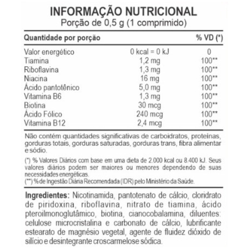 Complexo B Vitaminas 2 X 60 Cápsulas 500mg - Unilife Em Promoção Na ...