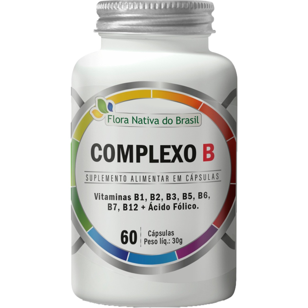 Vitaminas Complexo B 60 Cápsulas 500mg - Flora Nativa No Shoptime