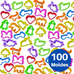 100 Cortador Forminha Massinha De Modelar Molde Atacado