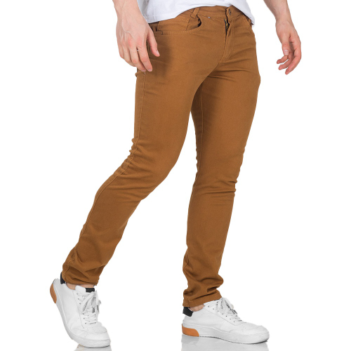 Cal a Jeans Color Slim Masculina Caramelo Casual Premium em