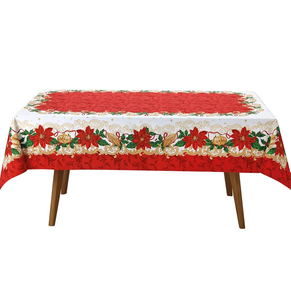 Toalha de Mesa Athenas Retangular Dohler Natal 107 1,60x2,50mts