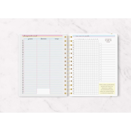 Planner 2023 Hi Hello Visão Mensal E Semanal Azul em Promoção na