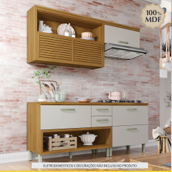 Cozinha Completa com 04 Portas e 03 Gavetas 100% mdf Princesa Freijó/Off White Nesher é boa?