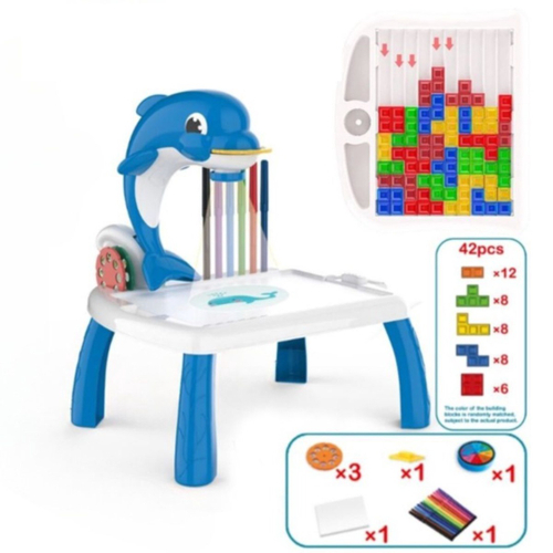 Projetor para Desenho Infantil Mesa Pintura Projeção Magica Brinquedos  Aprendizagem Galinha