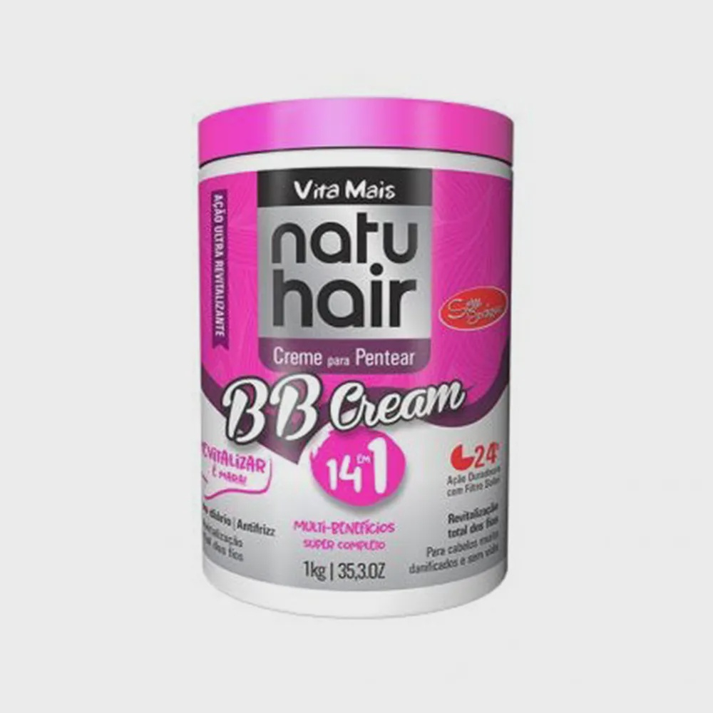 Creme Para Pentear Natu Hair Bb Cream 1Kg No Shoptime