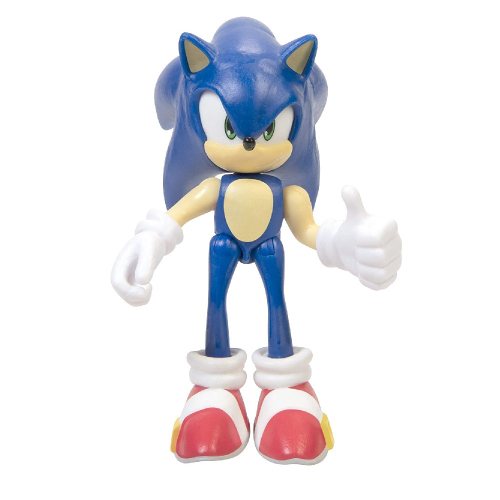 Brinquedo Boneco de 8cm Candide 3402 Super Sonic Articulado - Amarelo