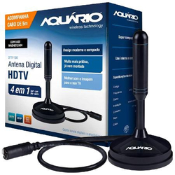 Antena Interna e Externa Aquário DTV-150 uhf vhf fm e HDTV é boa?