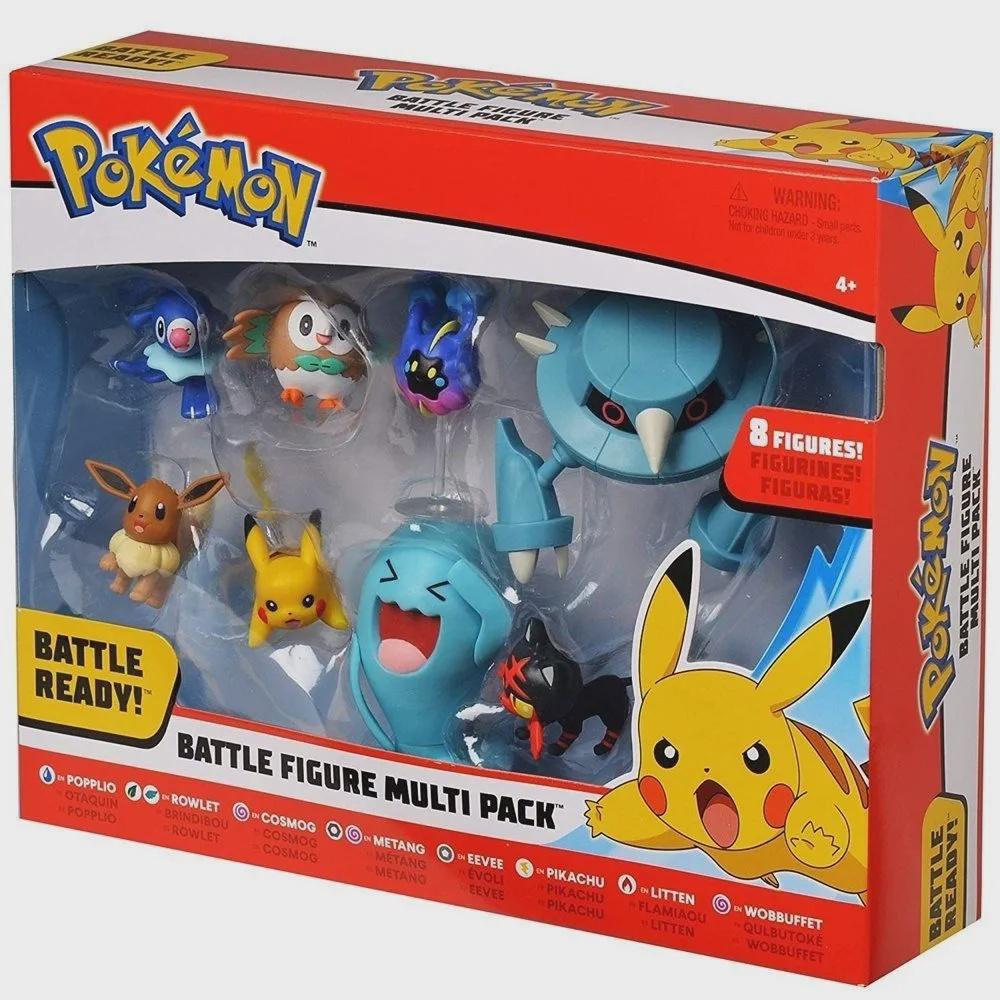 Conjunto de Figuras - Pokémon - 8 Bonecos - Battle Figure Multi