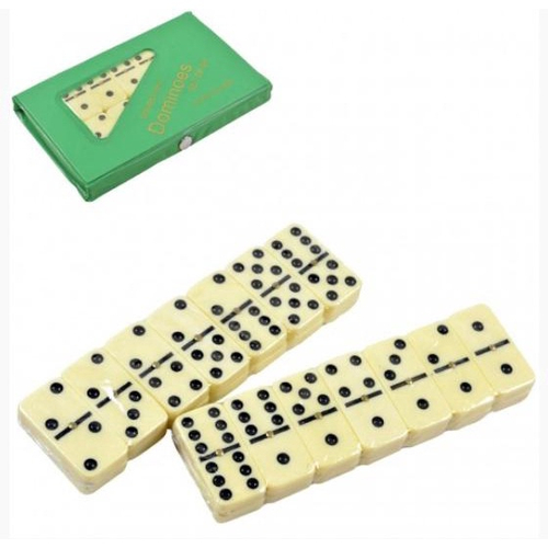 Jogo De Dominó Profissional Osso Colorido 28 Pedras Dominoes