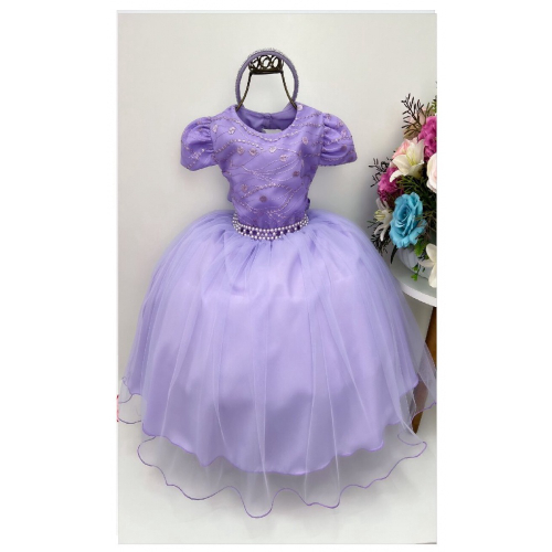 Vestido Infantil Princesa Sofia Lilás na Americanas Empresas