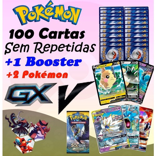 100 CARDS / CARTINHAS POKEMON = 25 Pacotinhos