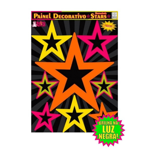 Palito Decorativo Estrelas Neon