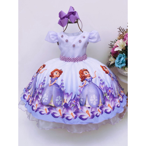 Vestido infantil tema Princesa Sofia em Promoção na Americanas