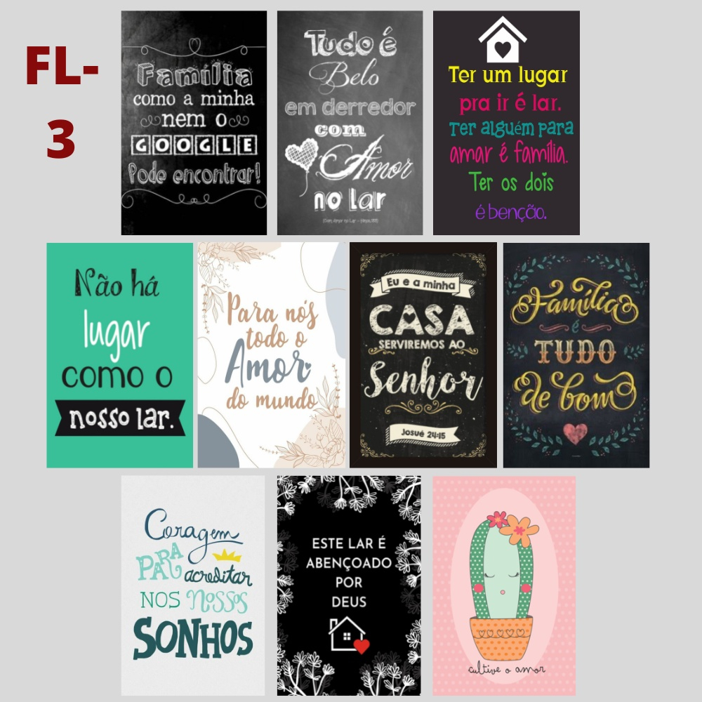 Kit Placas Com Frases Bonitas 13x20 – 10 Unidades em Promoção na Americanas