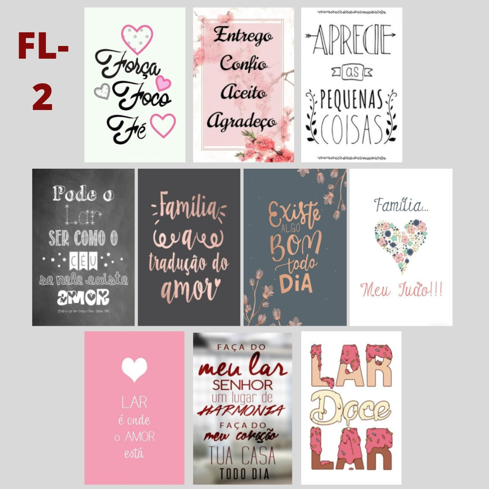 Kit Placas Com Frases Bonitas 13x20 – 10 Unidades em Promoção na Americanas