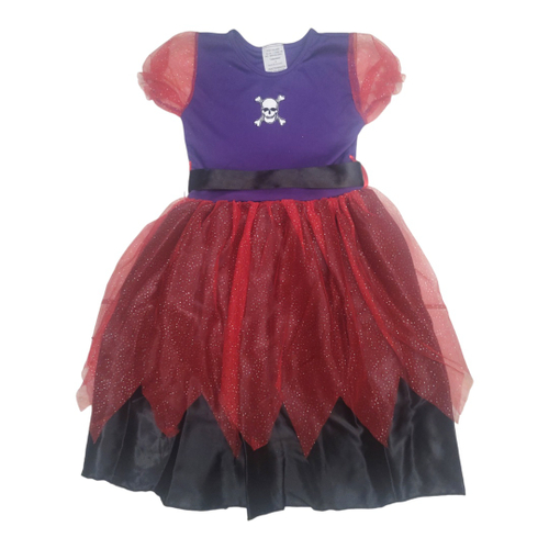 Fantasia Halloween Feminina Infantil Bruxinha Vestido de Bruxa