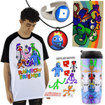 Camisa Camiseta Azul Babão Rainbow Friends Game Fofinho - R$ 34,9