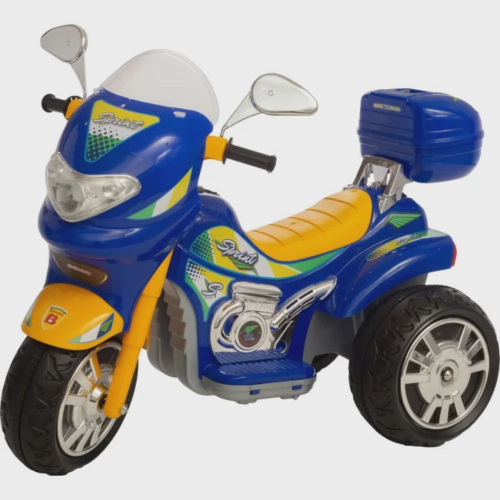 Mini Moto Infantil Elétrica 3 Rodas com Pedal Triciclo Passeio Movido a  Bateria 12V Recarregável Até 25 kg Bivolt Motoca Scooter Motocicleta Som e  luzes Polícia Dia das Crianças - Baby Style