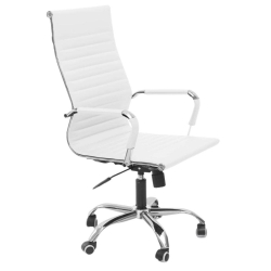 Cadeira de Escritório Esteirinha Base Cromada com Rodinha Fortt Bilbao Branca - CEF01-B Menor preço em Cadeira de Escritório Esteirinha Base Cromada com Rodinha Fortt Bilbao Branca - CEF01-B